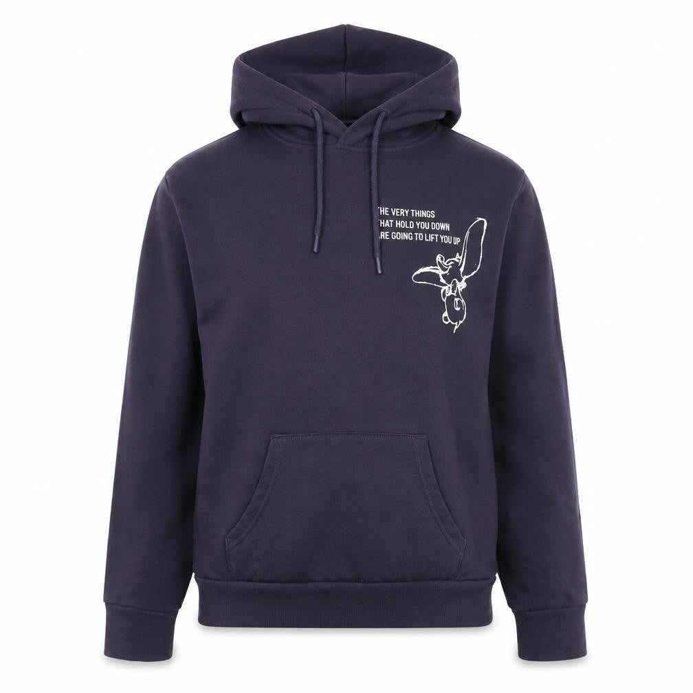 Disney Womens Navy Dumbo Hoodie 2XS Pullover Hooded Sweatshirt