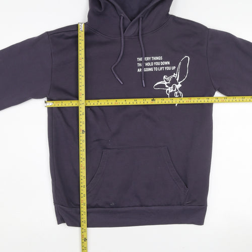 Disney Womens Navy Dumbo Hoodie 2XS Pullover Hooded Sweatshirt