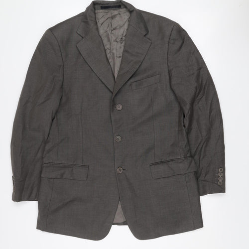 Marks and Spencer Men’s Grey Wool Blazer Jacket Medium 40in Classic Fit