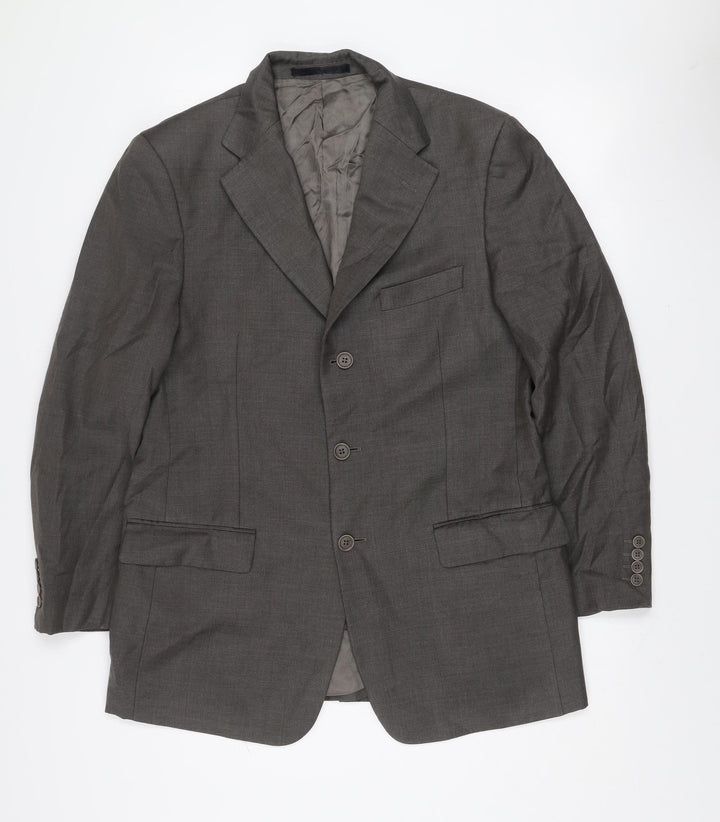 Marks and Spencer Men’s Grey Wool Blazer Jacket Medium 40in Classic Fit