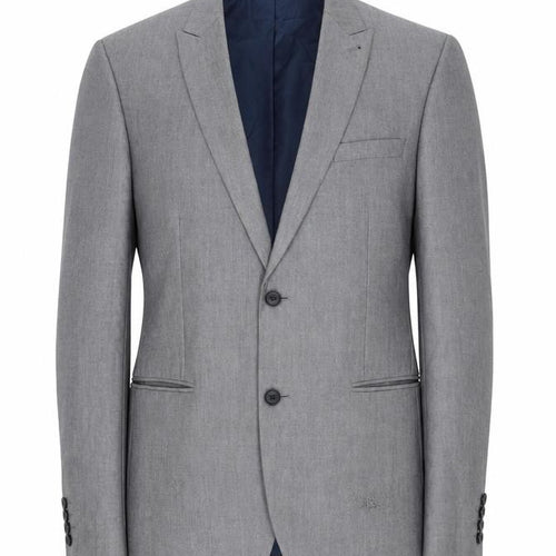 Next Men's Grey 42 Long Single-Breasted Blazer Jacket