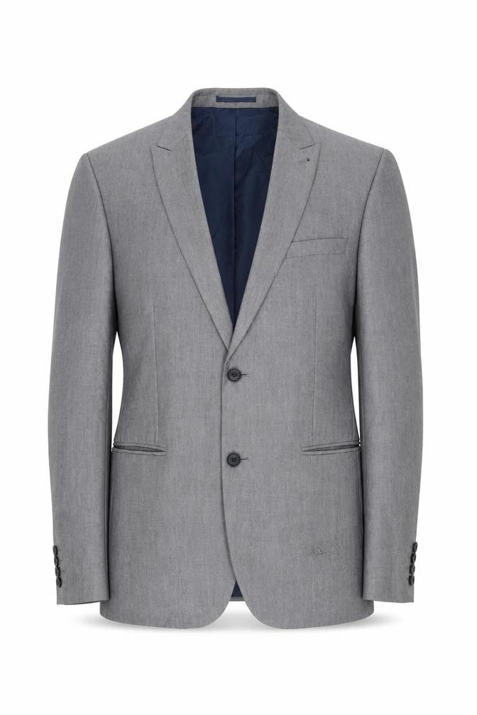Next Men's Grey 42 Long Single-Breasted Blazer Jacket