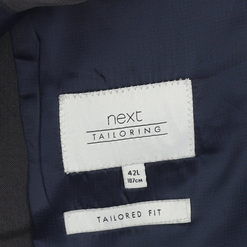 Next Tailoring Men's Grey 42L Tailored Fit Wool Blend Blazer