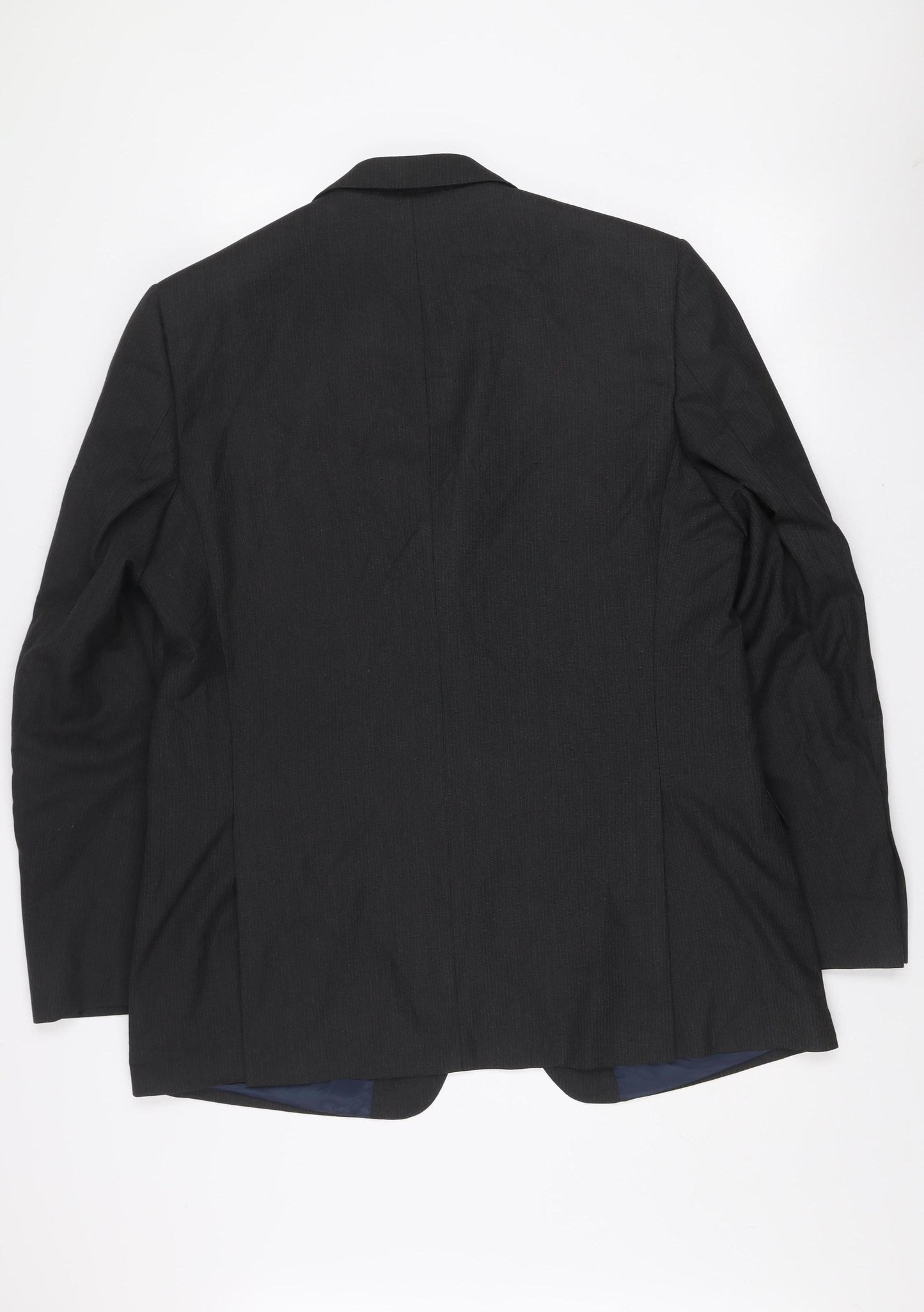 Marks and Spencer Men's Grey 44L Slim Fit Wool Blend Blazer Jacket