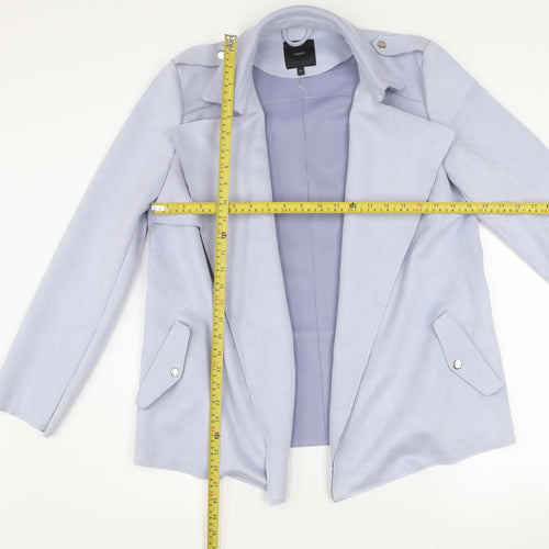 Next Women Blue Size 12 Regular Fit Notch Lapel Tailored Blazer