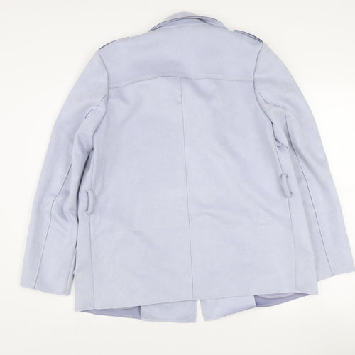 Next Women Blue Size 12 Regular Fit Notch Lapel Tailored Blazer