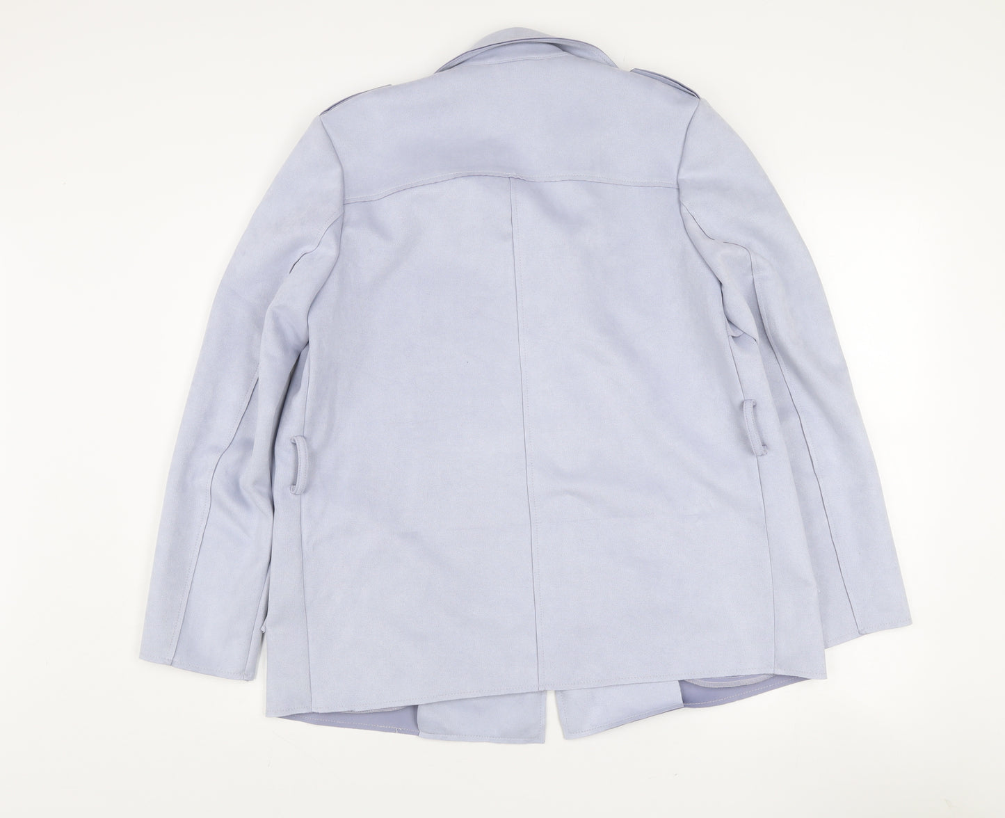 Next Women Blue Size 12 Regular Fit Notch Lapel Tailored Blazer