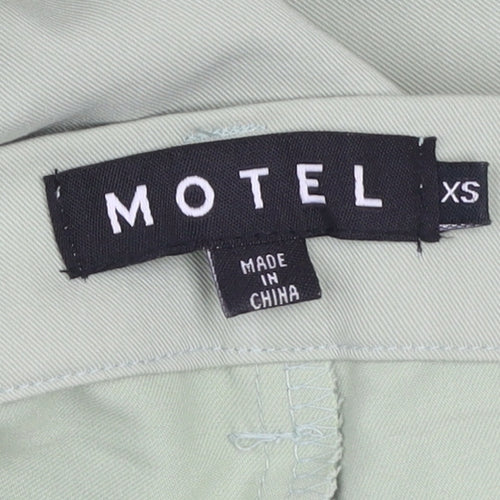 Motel Women’s Green XS Straight Leg Stretch Trousers