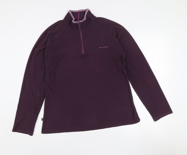 Mountain Life Women's Purple Size 14 1/4 Zip Fleece Sweatshirt
