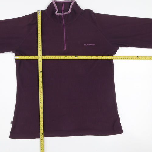 Mountain Life Women's Purple Size 14 1/4 Zip Fleece Sweatshirt