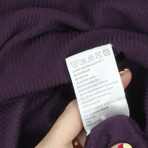 Mountain Life Women's Purple Size 14 1/4 Zip Fleece Sweatshirt