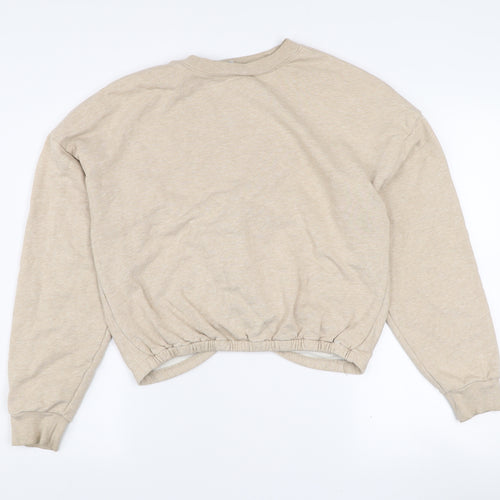 FRAME Womens Beige Oatmeal Heather Cotton Twist Back Sweatshirt M