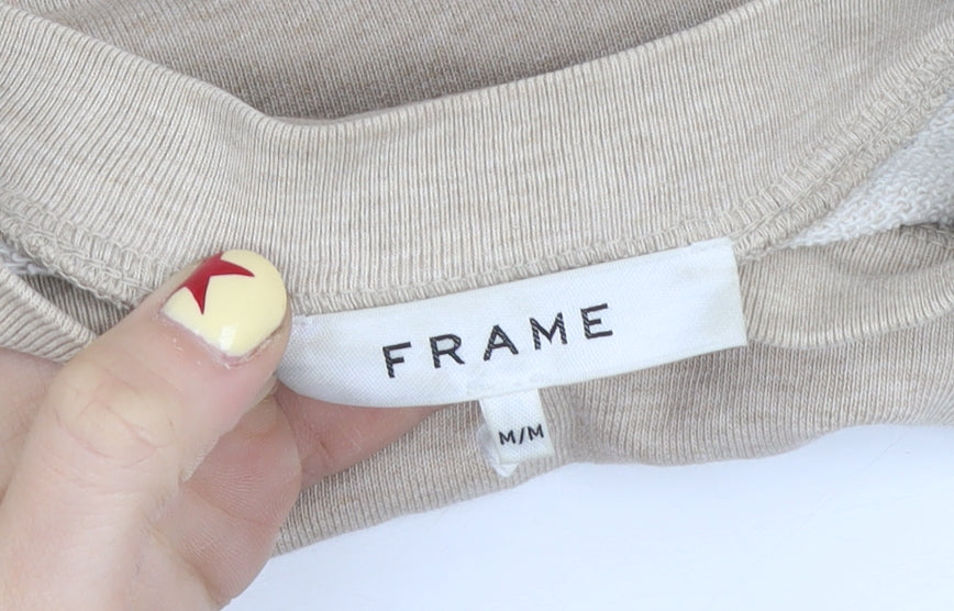 FRAME Womens Beige Oatmeal Heather Cotton Twist Back Sweatshirt M