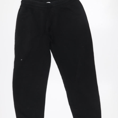 Collusion Men's Black Fleece Joggers Size M Relaxed Fit Drawstring Waist