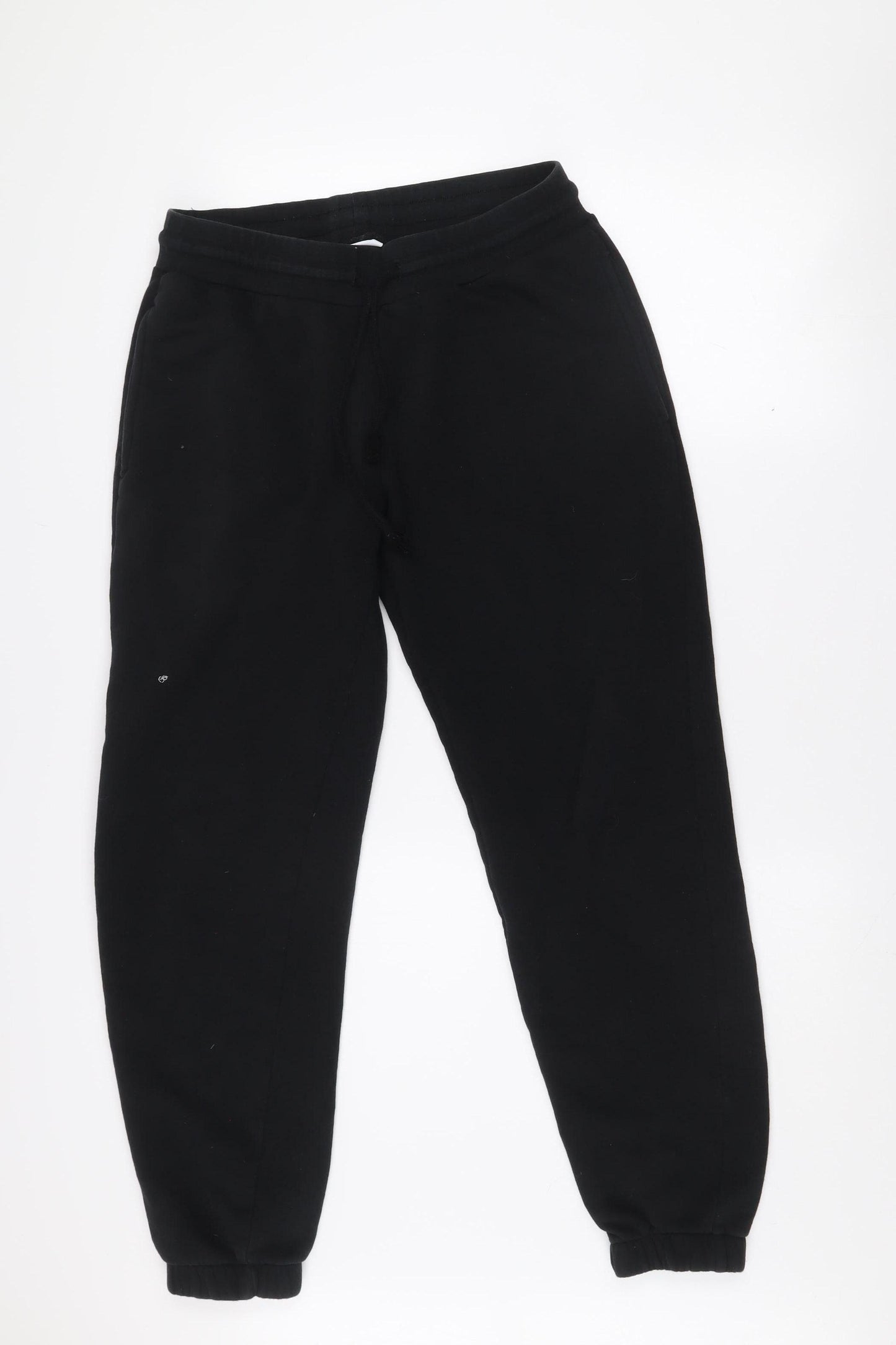 Collusion Men's Black Fleece Joggers Size M Relaxed Fit Drawstring Waist