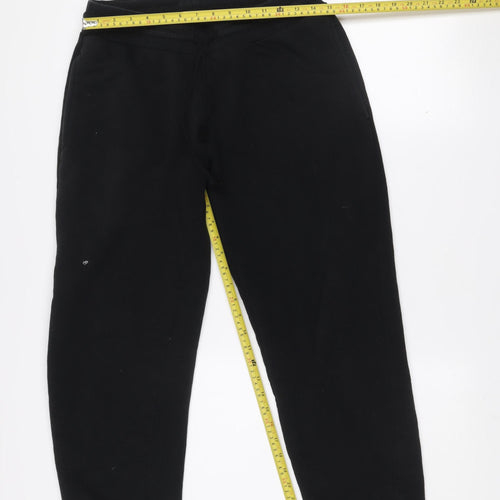 Collusion Men's Black Fleece Joggers Size M Relaxed Fit Drawstring Waist