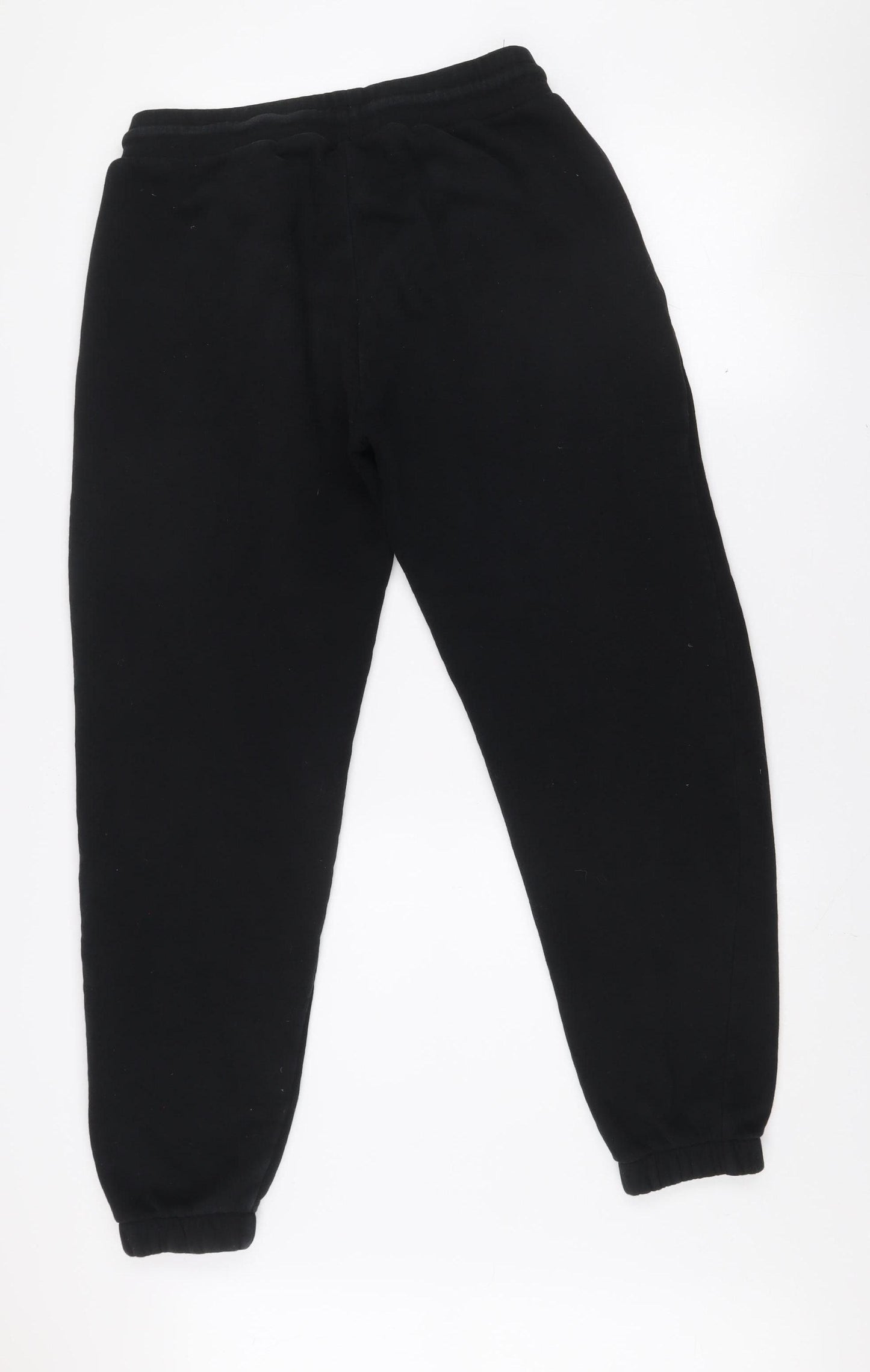 Collusion Men's Black Fleece Joggers Size M Relaxed Fit Drawstring Waist
