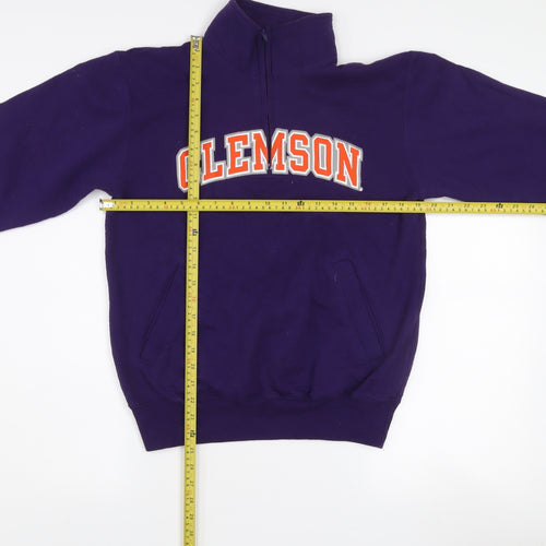 Champion Women's Purple Clemson Fleece 1/4 Zip Sweatshirt Size S