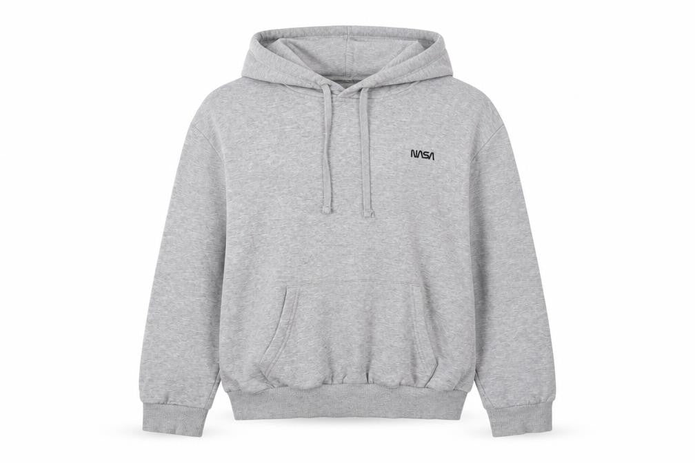 H&M Divided Girls Grey NASA Pullover Hoodie M Cotton Blend Fleece