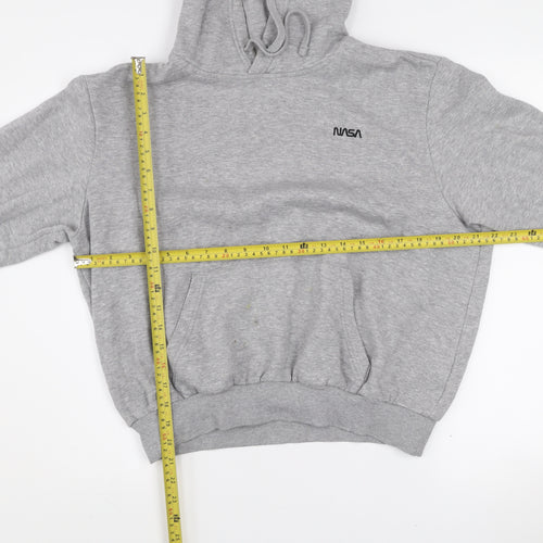 H&M Divided Girls Grey NASA Pullover Hoodie M Cotton Blend Fleece
