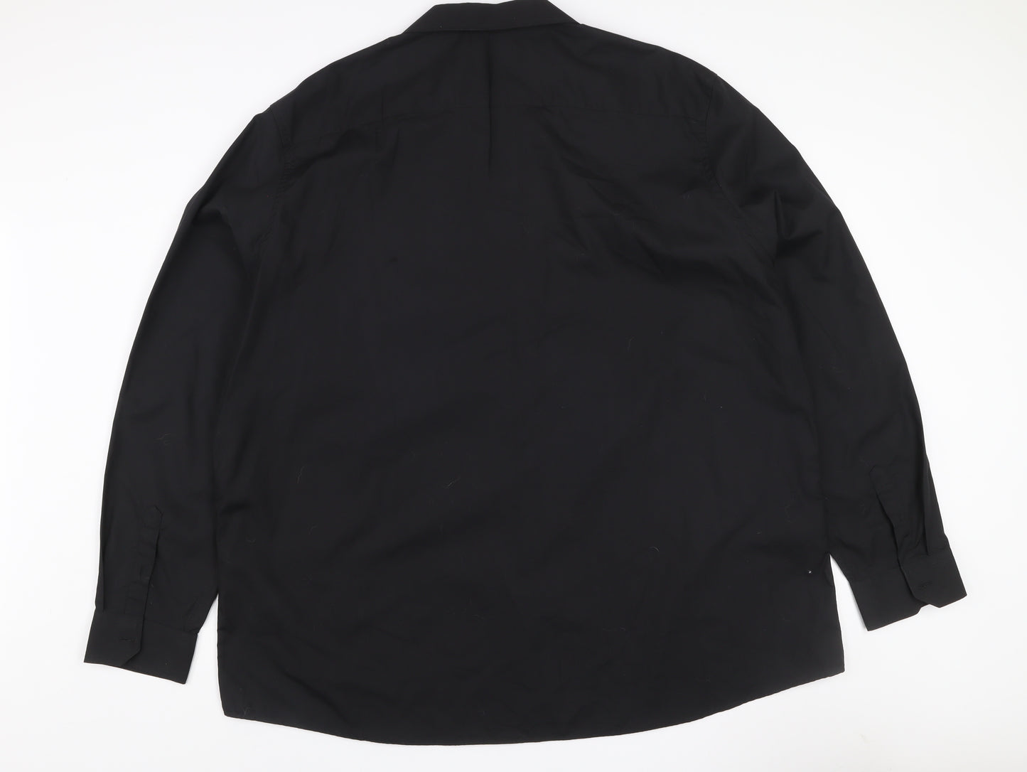 Black Label Men's Black 2XL Long Sleeve Cotton Button-Up Shirt