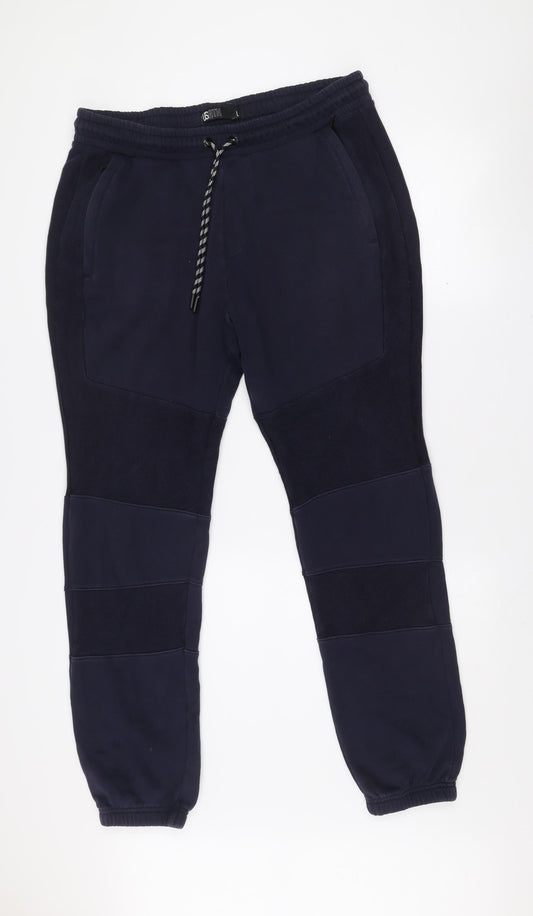 US ATH Mens Blue Fleece Jogger Sweatpants Size L