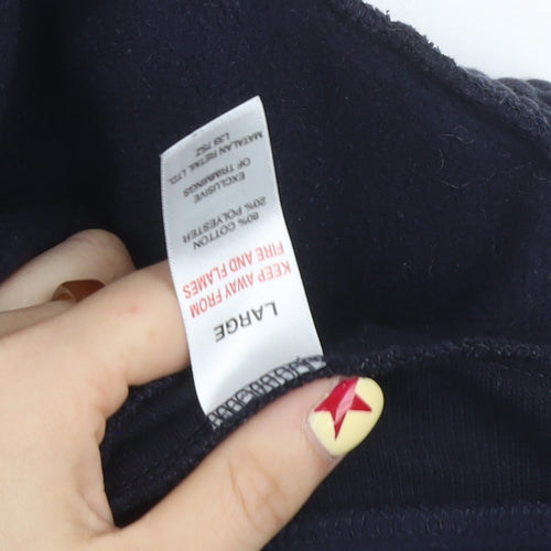 US ATH Mens Blue Fleece Jogger Sweatpants Size L