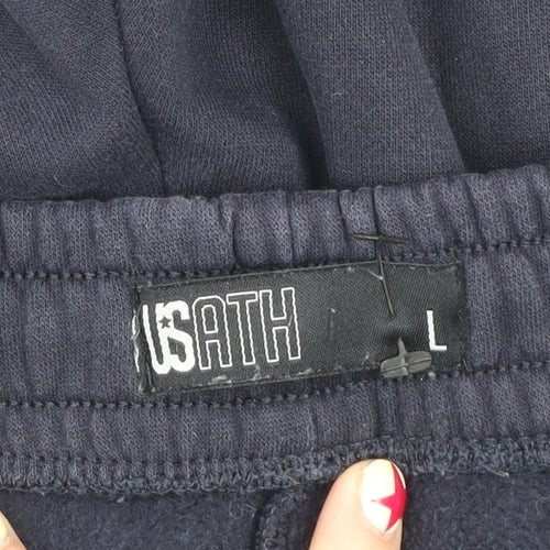 US ATH Mens Blue Fleece Jogger Sweatpants Size L