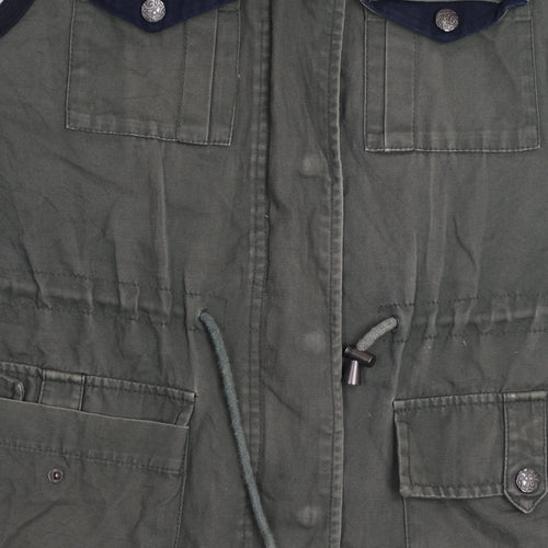 Studio Bonnie Green Military Waistcoat Men L Army Style Zip Utility Vest