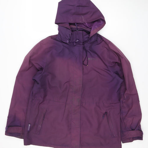 Mountain Warehouse Women’s Purple Waterproof Hooded Rain Coat Size 14