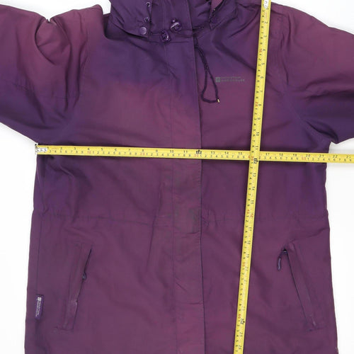 Mountain Warehouse Women’s Purple Waterproof Hooded Rain Coat Size 14