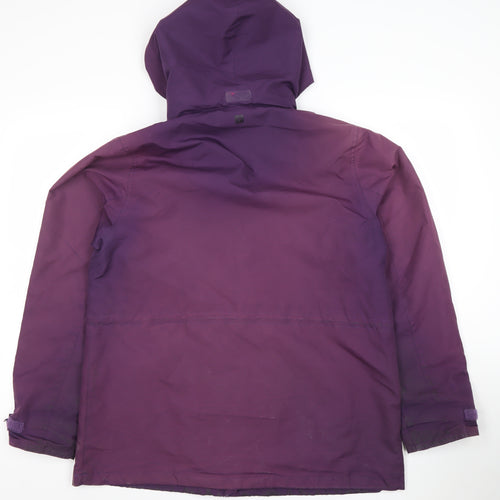 Mountain Warehouse Women’s Purple Waterproof Hooded Rain Coat Size 14