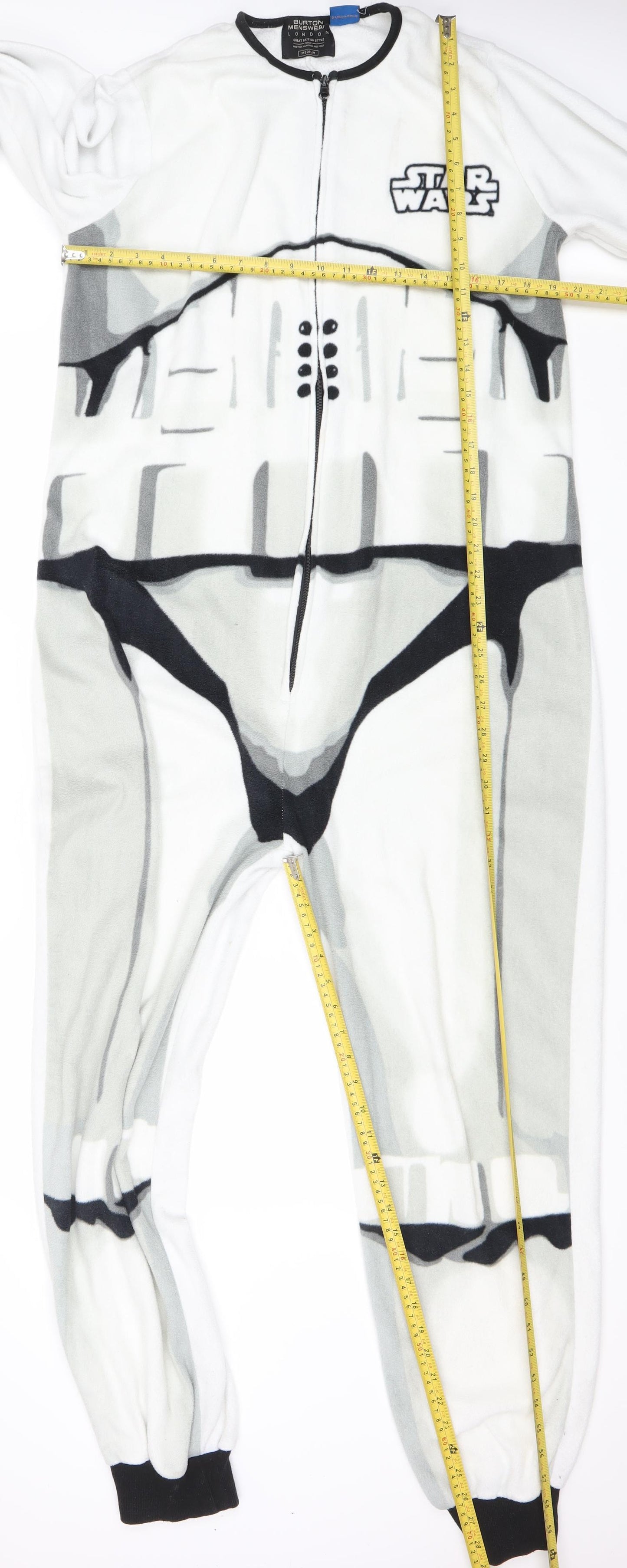 Burton Menswear Men’s White Star Wars Stormtrooper Fleece One Piece M