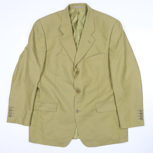 Douglas For Men Beige 42R Wool Single-Breasted Blazer Jacket