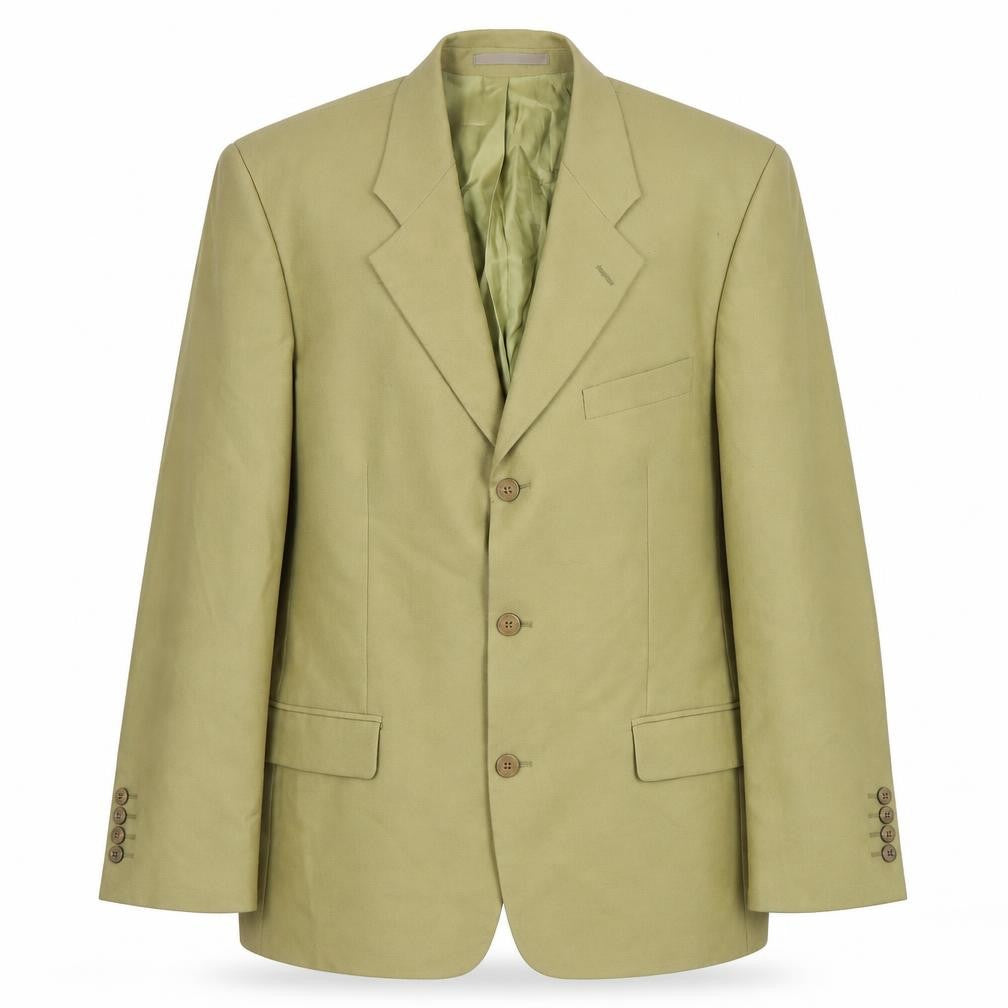 Douglas For Men Beige 42R Wool Single-Breasted Blazer Jacket