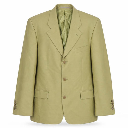 Douglas For Men Beige 42R Wool Single-Breasted Blazer Jacket