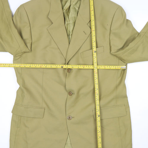 Douglas For Men Beige 42R Wool Single-Breasted Blazer Jacket