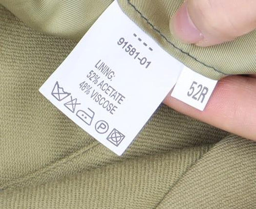 Douglas For Men Beige 42R Wool Single-Breasted Blazer Jacket