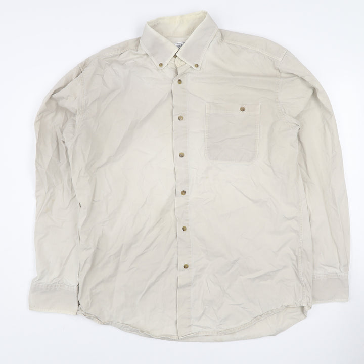 The Oxford Shirt Co Men’s Beige Long Sleeve Cotton Shirt L
