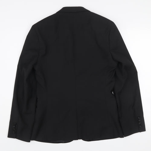 ASOS DESIGN Men's Black Slim Fit Shawl Lapel Suit Jacket 38 Short Formal