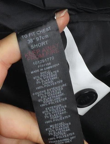 ASOS DESIGN Men's Black Slim Fit Shawl Lapel Suit Jacket 38 Short Formal