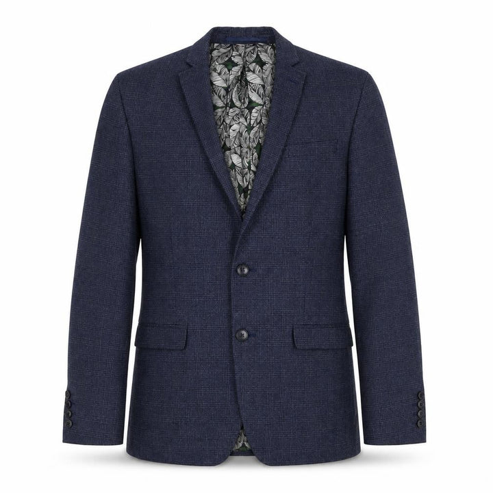 Red Herring Men's Blue Check 38R Regular Fit Blazer Jacket