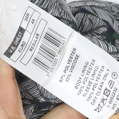 Red Herring Men's Blue Check 38R Regular Fit Blazer Jacket