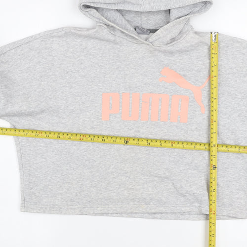 Puma Teens Grey Pullover Hoodie Sweatshirt Size 13-14 Years