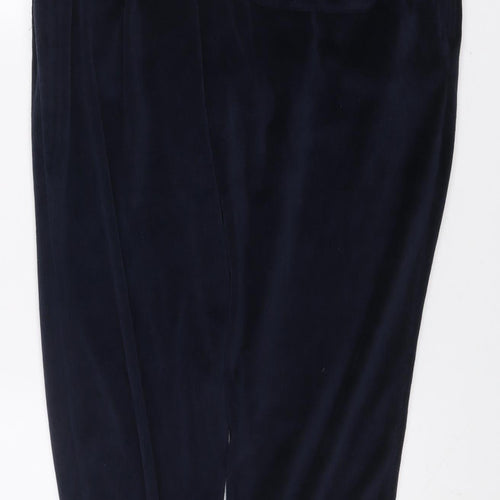 Tommy Hilfiger Men Blue S Velour Pyjama Pants Drawstring Polyester Sleepwear