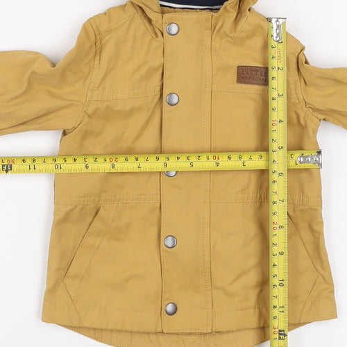 Mamas & Papas Unisex Baby Brown Hooded Rain Coat Jacket 6-9 Months Cotton Lined