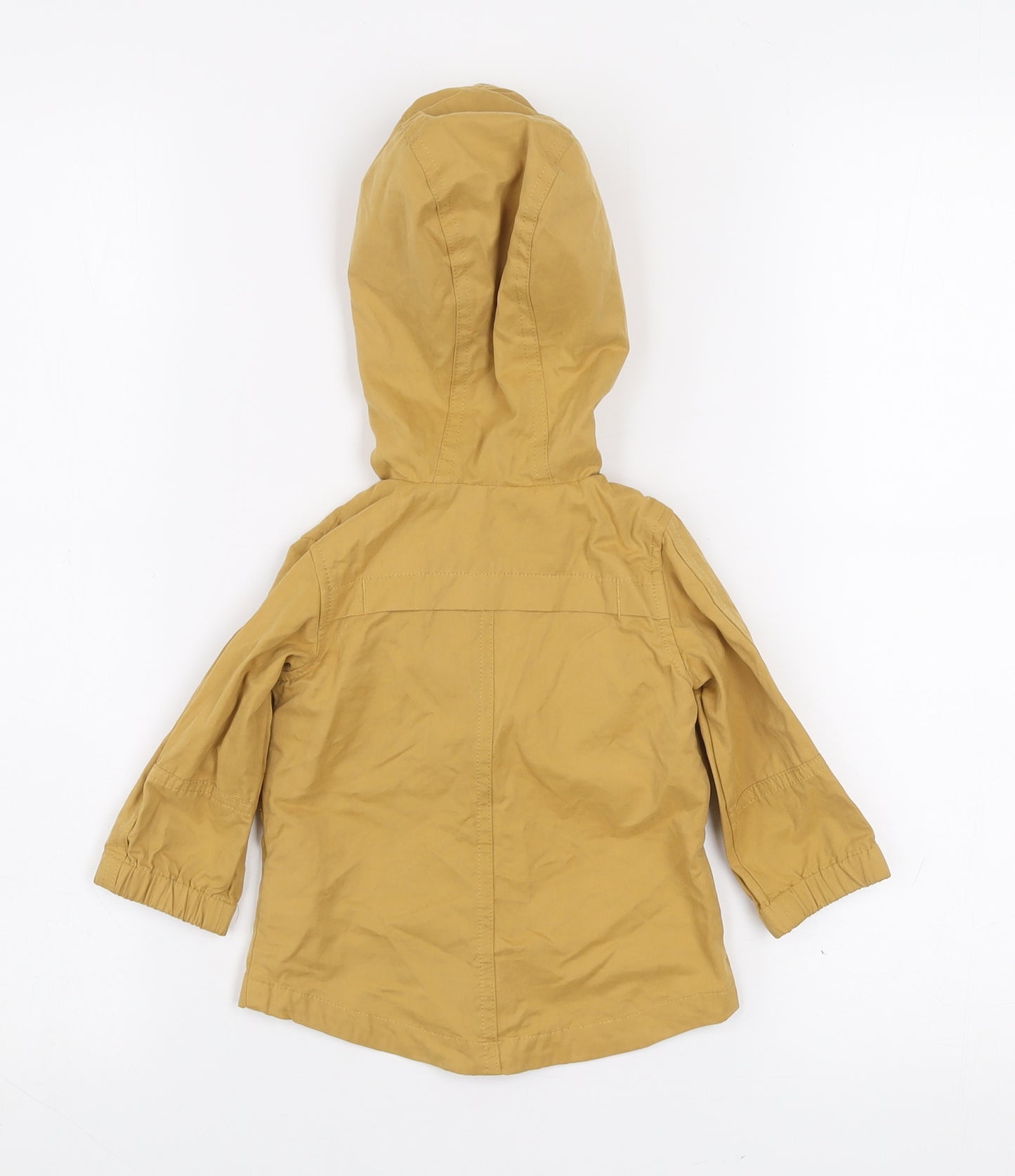 Mamas & Papas Unisex Baby Brown Hooded Rain Coat Jacket 6-9 Months Cotton Lined