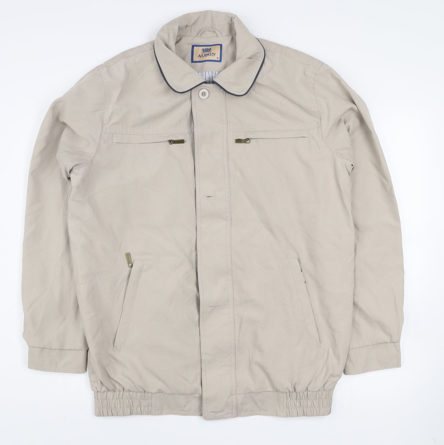 Aldon Men's Beige Polyester Casual Jacket Size S