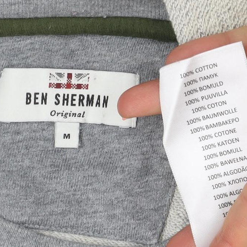 Ben Sherman Men’s Grey Graphic Skull Crew Neck Sweatshirt Size M