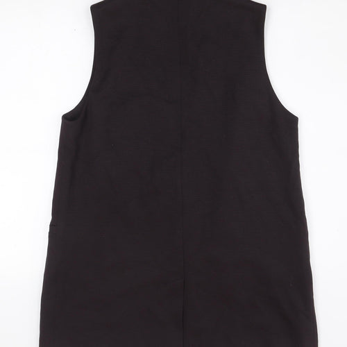 New Look Women Brown Size 12 Long Sleeveless Waistcoat Suit Vest